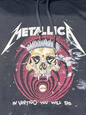 Metallica Preowned Large Paint-Splattered Hoodie